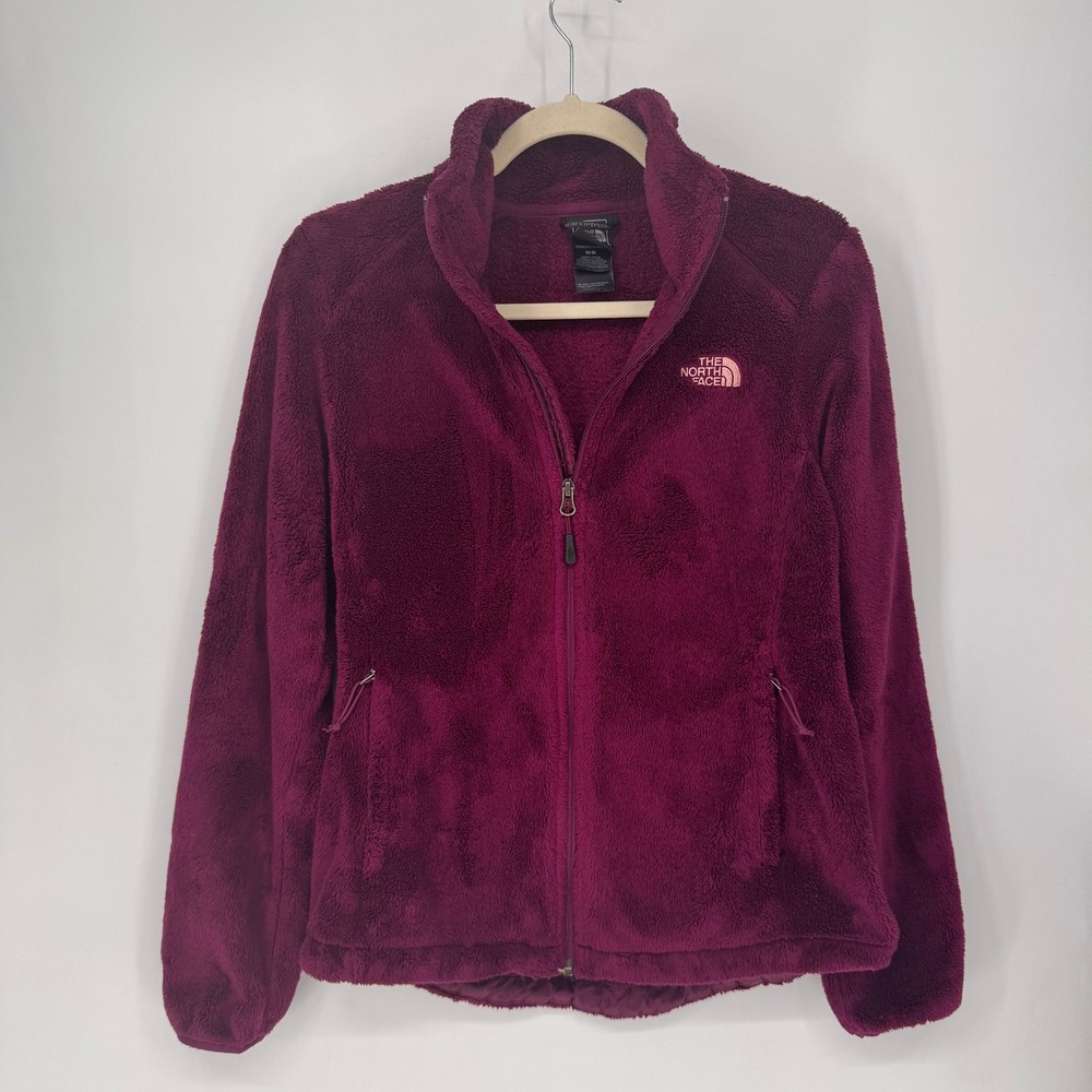 The North Face Osito Jacket Women M Purple Good Full Zip High Pile Fleece Soft